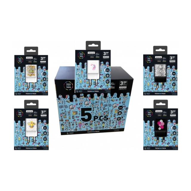 TECH ONE TECH - 400901P cargador de dispositivo móvil Interior Multicolor