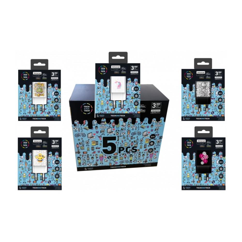 TECH ONE TECH - 400901P cargador de dispositivo móvil Interior Multicolor