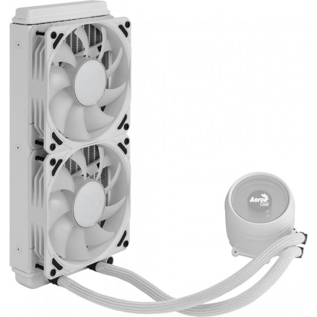 Aerocool - MIRAGEL240W Refrigeración Líquida CPU 2xVentilador 12cm ARGB TDP 400W Blanco
