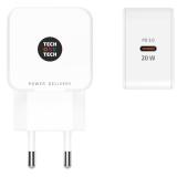 TECH ONE TECH - TEC2251 cargador de dispositivo móvil Smartphone Blanco Corriente alterna Interior