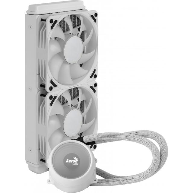 Aerocool - MIRAGEL240W Refrigeración Líquida CPU 2xVentilador 12cm ARGB TDP 400W Blanco