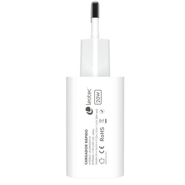 Leotec - Cargador rápido 20W USB-C