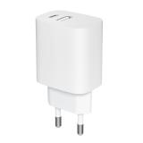 Leotec - Cargador 20W 1xUSB-C PD + 1x USB-A Blanco