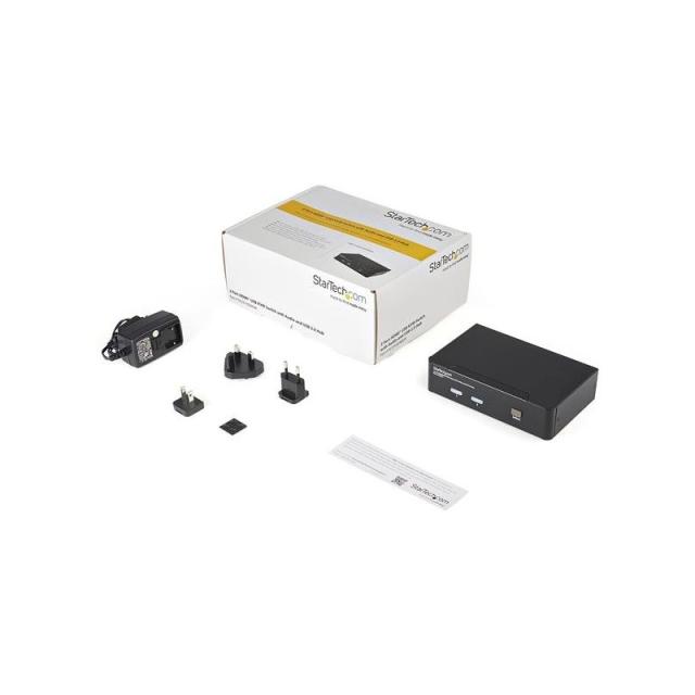StarTech.com - Conmutador Switch KVM 2 puertos HDMI con Hub Concentrador USB 2.0 Audio - 1920x1200