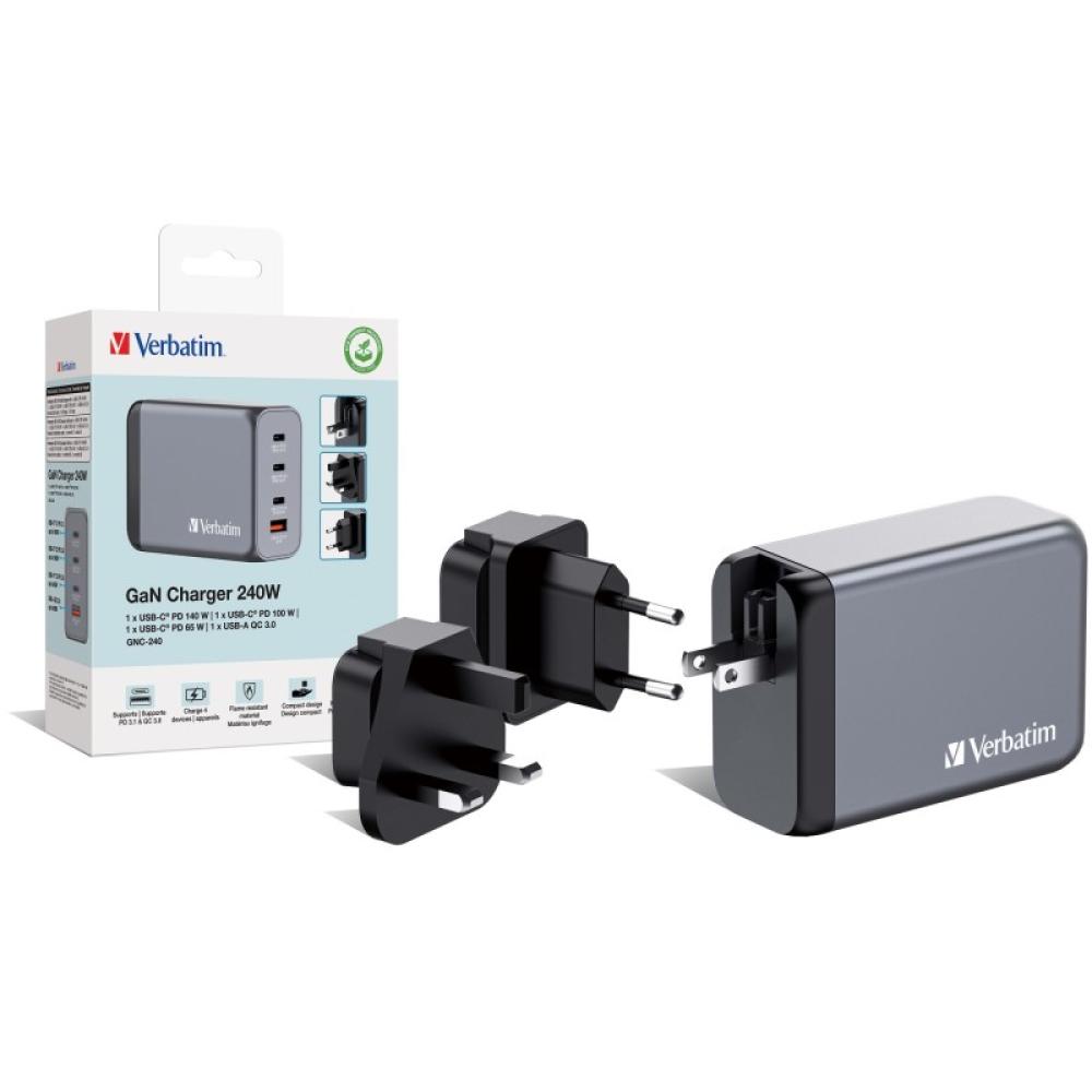 Verbatim - GNC-240 Universal Negro, Gris Corriente alterna Carga rápida Interior