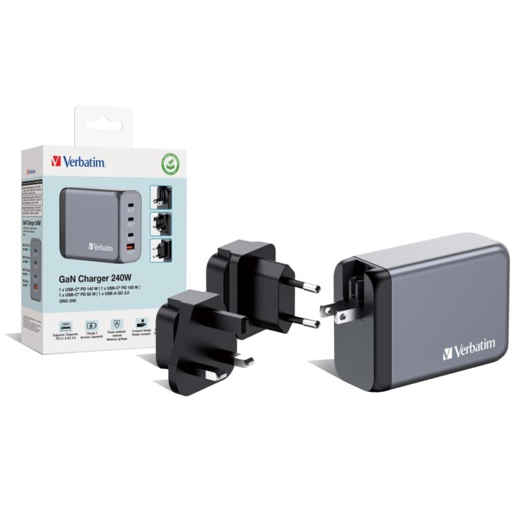 Verbatim - GNC-240 Universal Negro, Gris Corriente alterna Carga rápida Interior