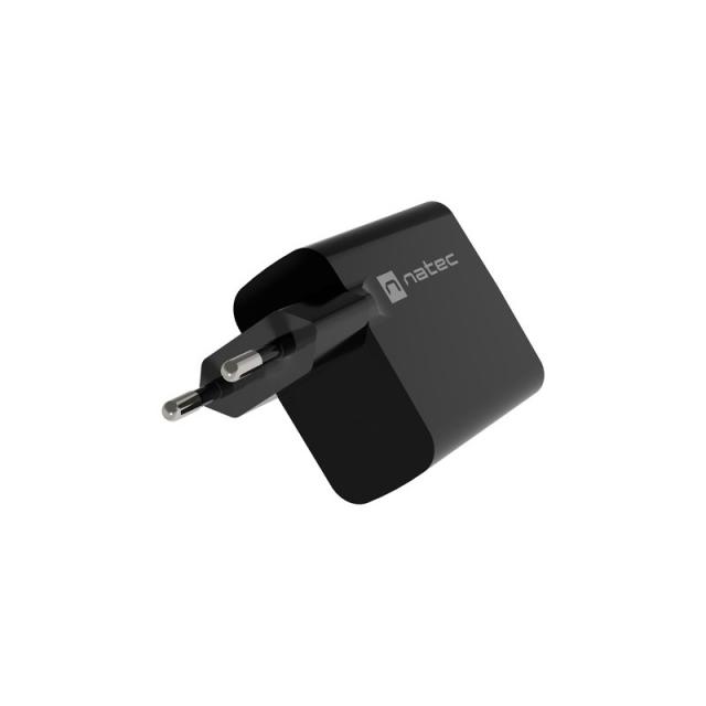 NATEC - NUC-2143 cargador de dispositivo móvil Universal Negro Corriente alterna Carga rápida Interior