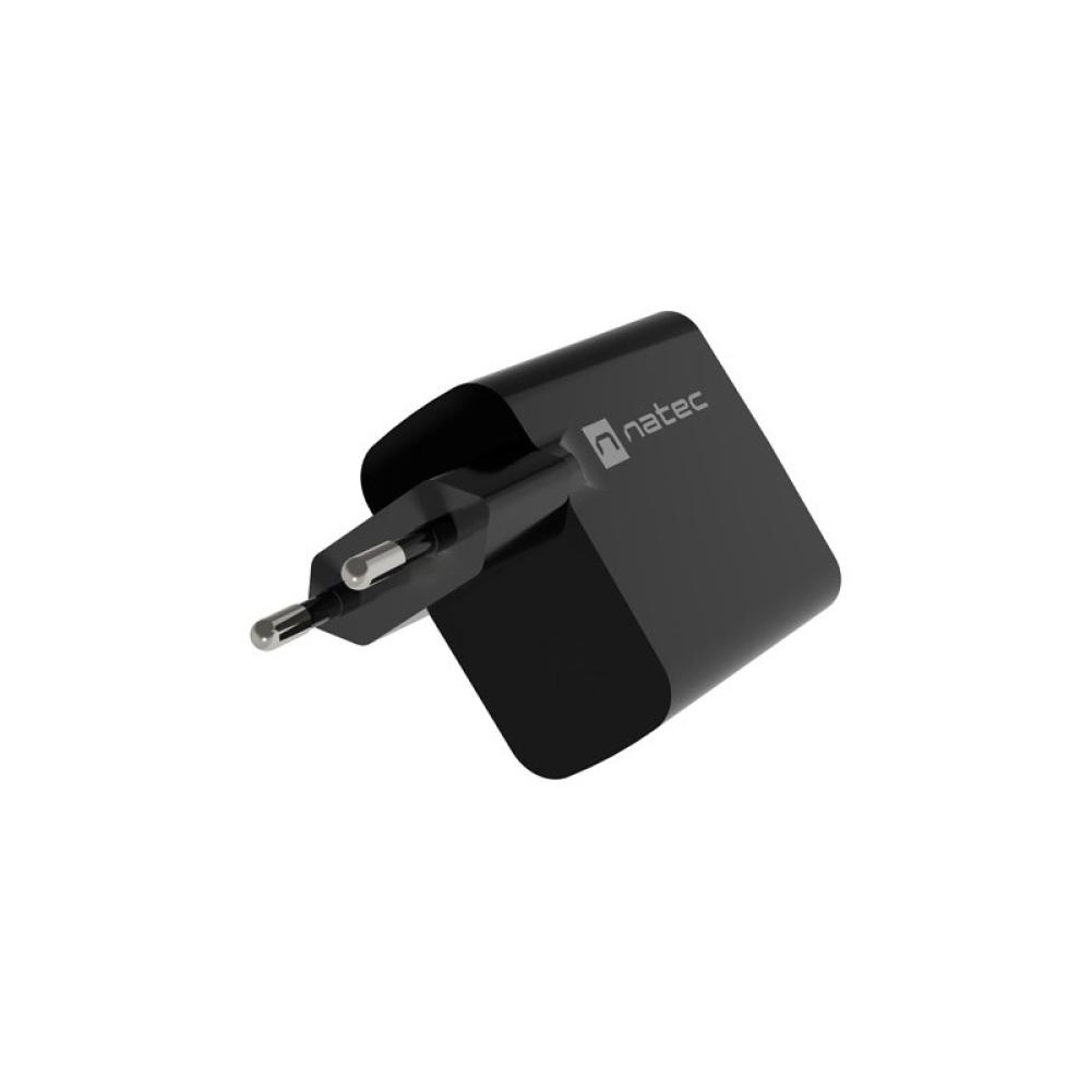 NATEC - NUC-2143 cargador de dispositivo móvil Universal Negro Corriente alterna Carga rápida Interior