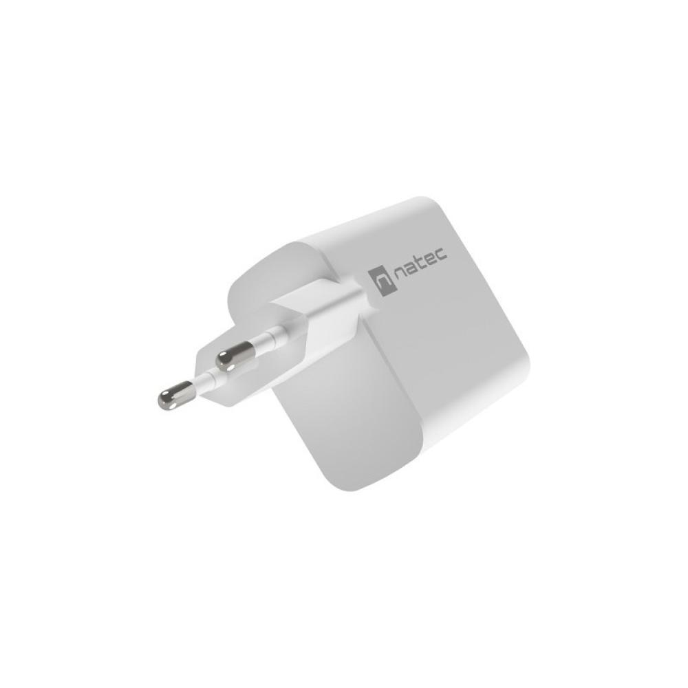 NATEC - NUC-2142 cargador de dispositivo móvil Universal Blanco Corriente alterna Carga rápida Interior