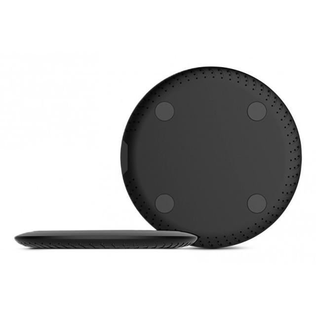 Ksix - Base de carga inalámbrica Fast Charge 15 W, Para smartphones y auriculares Qi, Carga rápida, Cable USB-C a USB-C, Negro