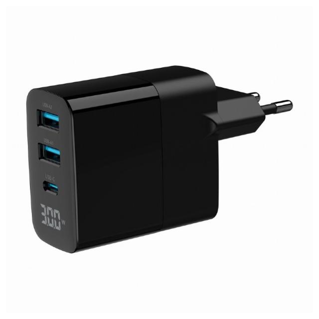 Gembird - TA-UC-PDQC30LCD-BK-02 cargador de dispositivo móvil Universal Negro Corriente alterna Carga rápida Interior