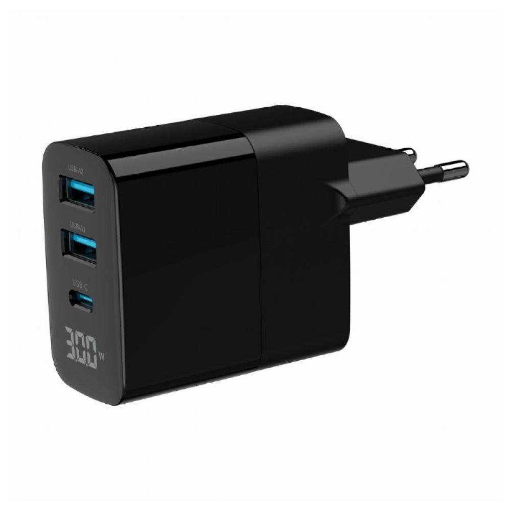 Gembird - TA-UC-PDQC30LCD-BK-02 cargador de dispositivo móvil Universal Negro Corriente alterna Carga rápida Interior