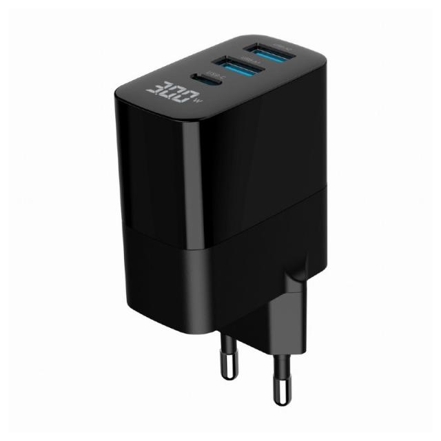 Gembird - TA-UC-PDQC30LCD-BK-02 cargador de dispositivo móvil Universal Negro Corriente alterna Carga rápida Interior