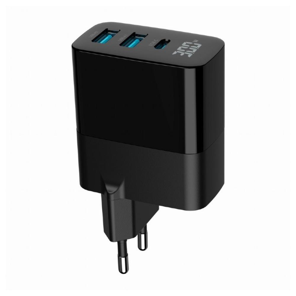 Gembird - TA-UC-PDQC30LCD-BK-02 cargador de dispositivo móvil Universal Negro Corriente alterna Carga rápida Interior