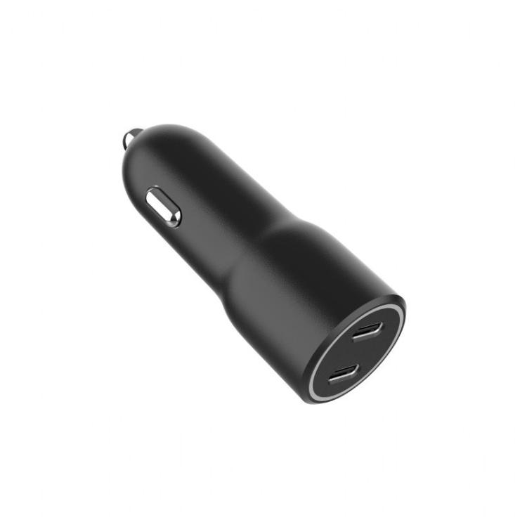 Gembird - TA-UC-C2PD40-CAR-01 cargador de dispositivo móvil Universal Negro Encendedor de cigarrillos Carga rápida Auto