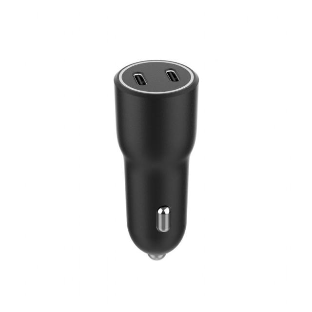 Gembird - TA-UC-C2PD40-CAR-01 cargador de dispositivo móvil Universal Negro Encendedor de cigarrillos Carga rápida Auto