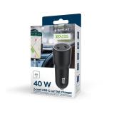 Gembird - TA-UC-C2PD40-CAR-01 cargador de dispositivo móvil Universal Negro Encendedor de cigarrillos Carga rápida Auto