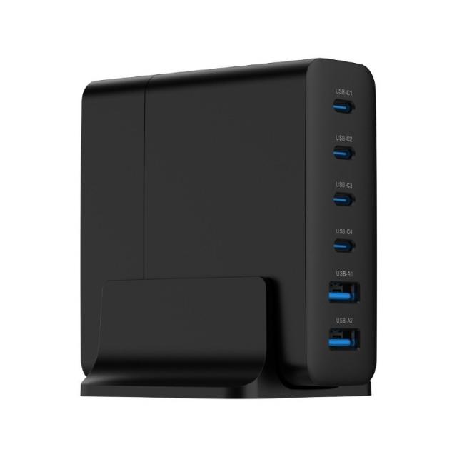 Gembird - TA-UC-2A4C-PD75-01-BK cargador de dispositivo móvil Universal Negro Corriente alterna Carga rápida Interior