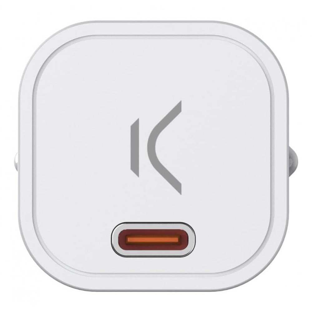 Ksix - Cargador de red mini GaN 30 W, PPS, Power Delivery, Carga rápida, Puerto USB-C, Blanco
