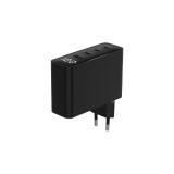 Gembird - TA-UC-PDQC100LCD-01-BK cargador de dispositivo móvil Portátil, Smartphone Negro Corriente alterna Carga rápida Interio