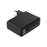 Gembird - TA-UC-PDQC100LCD-01-BK cargador de dispositivo móvil Portátil, Smartphone Negro Corriente alterna Carga rápida Interio