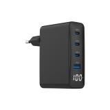 Gembird - TA-UC-PDQC100LCD-01-BK cargador de dispositivo móvil Portátil, Smartphone Negro Corriente alterna Carga rápida Interio