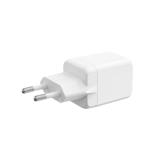 Ksix - Cargador de red 20W, GaN, PPS, Power Delivery, Materiales sostenibles, 1 x USB-C + 1 x USB-A, Blanco