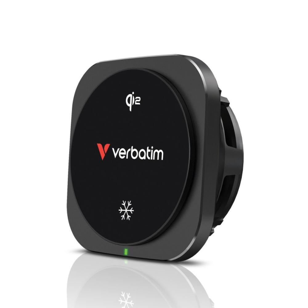 Verbatim - Charge ''n'' Drive Qi2 Smartphone Negro USB Cargador inalámbrico Carga rápida Auto