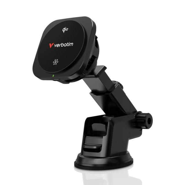 Verbatim - Charge ''n'' Drive Qi2 Smartphone Negro USB Cargador inalámbrico Carga rápida Auto