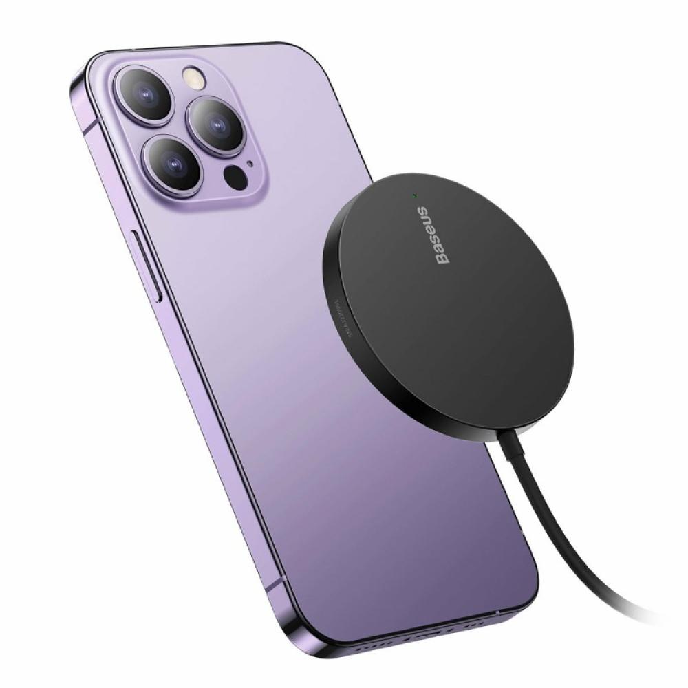 Baseus - CCJJ040001 cargador de dispositivo móvil Auriculares, Teléfono móvil, Smartphone Negro USB Cargador inalámbrico Interio