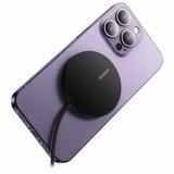 Baseus - CCJJ040001 cargador de dispositivo móvil Auriculares, Teléfono móvil, Smartphone Negro USB Cargador inalámbrico Interio