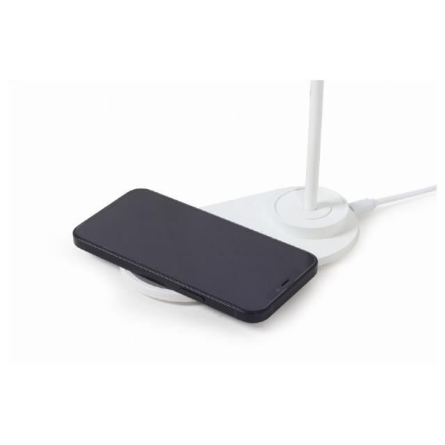 Gembird - TA-WPC10-LED-01-W cargador de dispositivo móvil Smartphone Blanco CC Cargador inalámbrico Interior