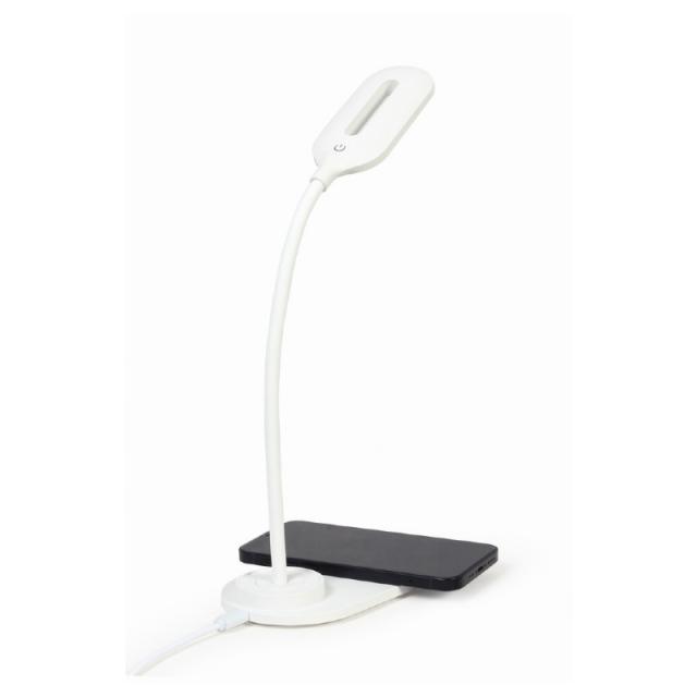 Gembird - TA-WPC10-LED-01-W cargador de dispositivo móvil Smartphone Blanco CC Cargador inalámbrico Interior