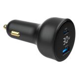 Gembird - TA-UC-AC2PD30LCD-CAR-01 cargador de dispositivo móvil Universal Negro Encendedor de cigarrillos Carga rápida Auto