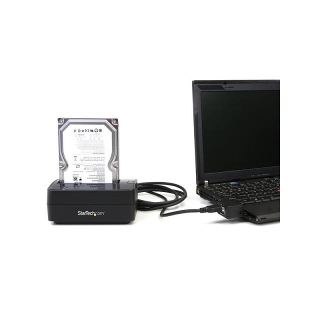 StarTech.com - Docking Station USB 3.0 (5Gbps) a SATA de 1 Bahía para Disco Duro - Base USB 3.0 (5Gbps) para Discos Duros SSD de