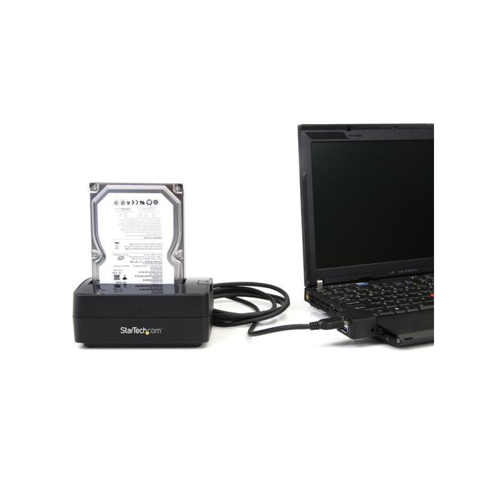 StarTech.com - Docking Station USB 3.0 (5Gbps) a SATA de 1 Bahía para Disco Duro - Base USB 3.0 (5Gbps) para Discos Duros SSD de