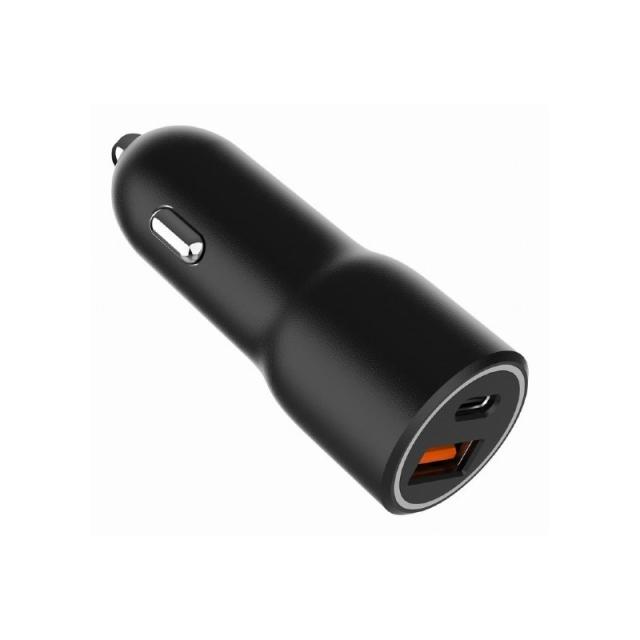 Gembird - TA-UC-AC2PDQC38-CAR-01 cargador de dispositivo móvil Universal Negro Encendedor de cigarrillos Carga rápida Auto