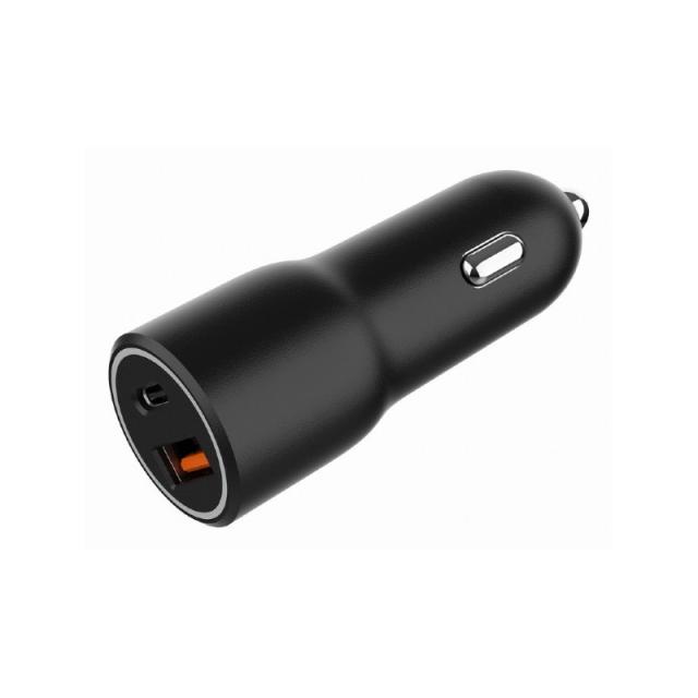 Gembird - TA-UC-AC2PDQC38-CAR-01 cargador de dispositivo móvil Universal Negro Encendedor de cigarrillos Carga rápida Auto