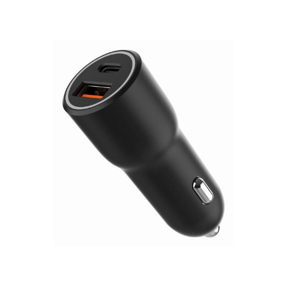 Gembird - TA-UC-AC2PDQC38-CAR-01 cargador de dispositivo móvil Universal Negro Encendedor de cigarrillos Carga rápida Auto
