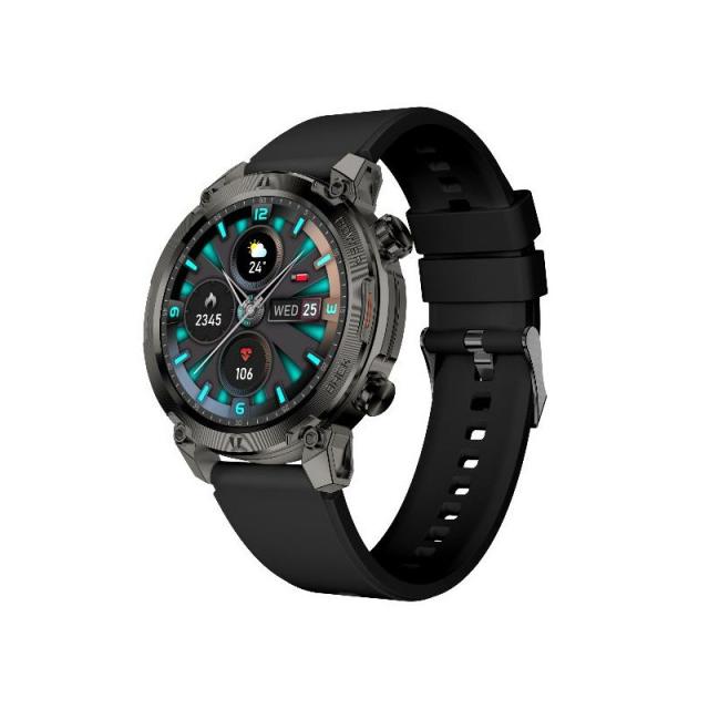 Nilox - NXSWTRAILROUND Relojes inteligentes y deportivos 3,53 cm (1.39") Digital 360 x 360 Pixeles Pantalla táctil Negro