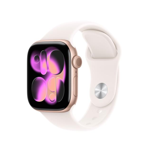 Apple - Watch Series 11 OLED 42 mm Digital 374 x 446 Pixeles Pantalla táctil Oro rosa Wifi GPS (satélite) - MEU04QL/A