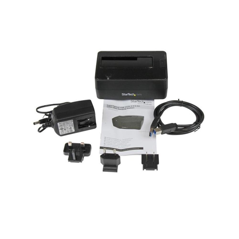 StarTech.com - Docking Station USB 3.0 (5Gbps) a SATA de 1 Bahía para Disco Duro - Base USB 3.0 (5Gbps) para Discos Duros SSD de
