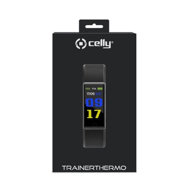 Celly - TRAINERTHERMOBK Relojes inteligentes y deportivos 2,44 cm (0.96") LCD Digital Negro