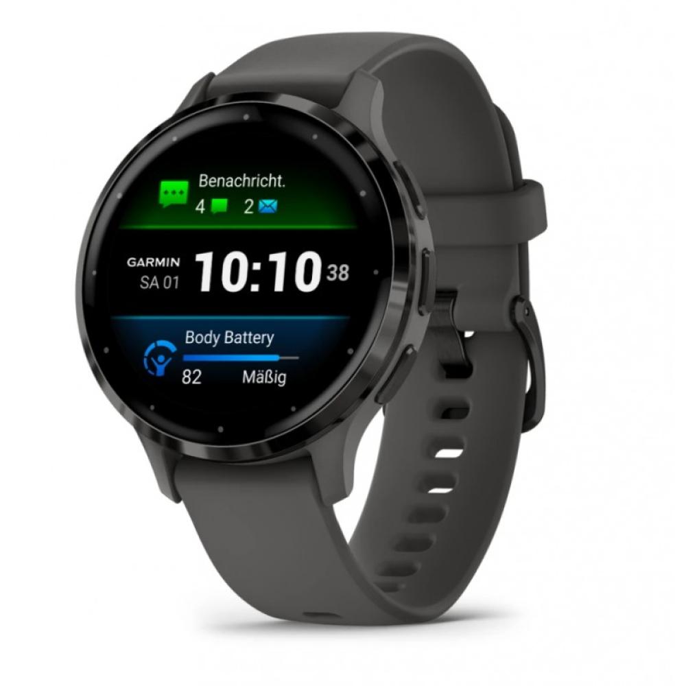 Garmin - Venu 3S 3,05 cm (1.2") AMOLED 41 mm Digital 390 x 390 Pixeles Pantalla táctil Gris Wifi GPS (satélite)