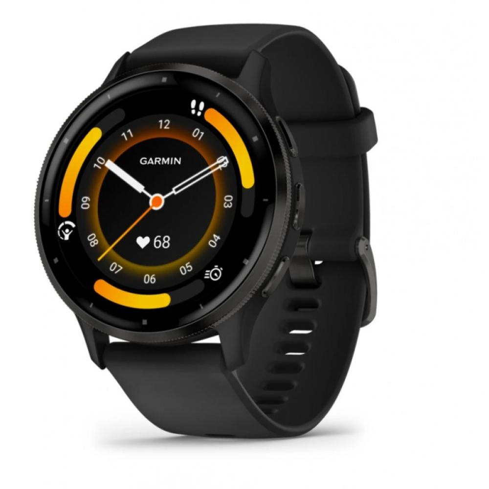 Garmin - Venu 3 3,56 cm (1.4") AMOLED 45 mm Digital 454 x 454 Pixeles Pantalla táctil Negro Wifi GPS (satélite)