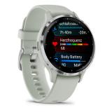 Garmin - Venu 3S 3,05 cm (1.2") AMOLED 41 mm Digital 390 x 390 Pixeles Pantalla táctil Gris, Plata Wifi GPS (satélite)