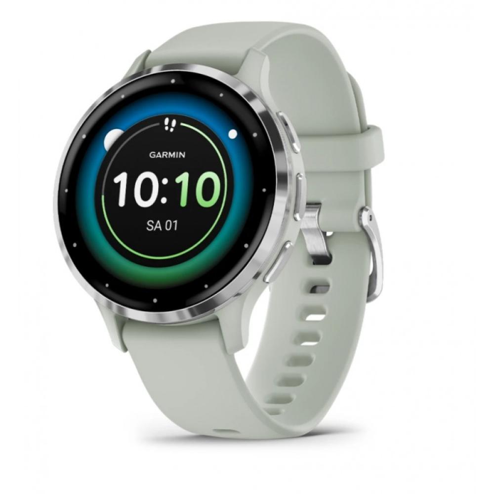 Garmin - Venu 3S 3,05 cm (1.2") AMOLED 41 mm Digital 390 x 390 Pixeles Pantalla táctil Gris, Plata Wifi GPS (satélite)