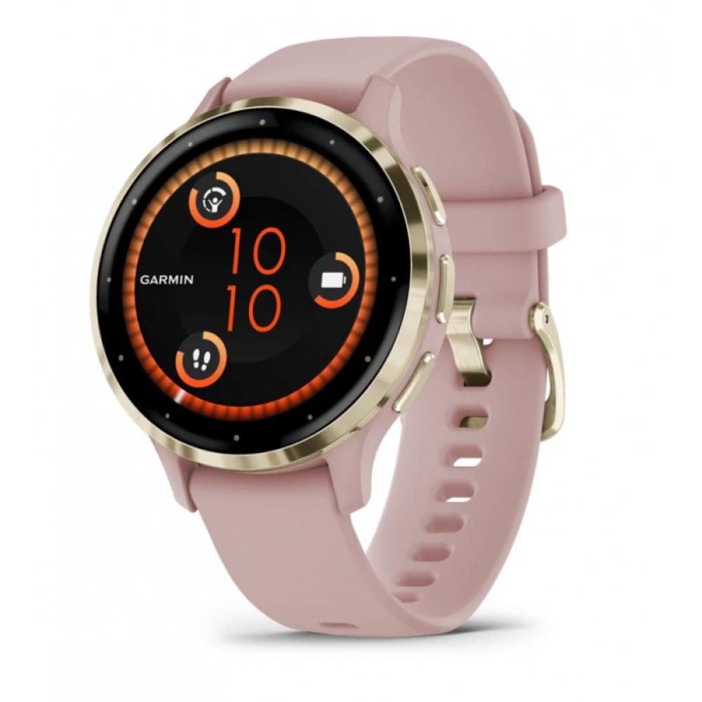 Garmin - Venu 3S 3,05 cm (1.2") AMOLED 41 mm Digital 390 x 390 Pixeles Pantalla táctil Oro, Rosa Wifi GPS (satélite)