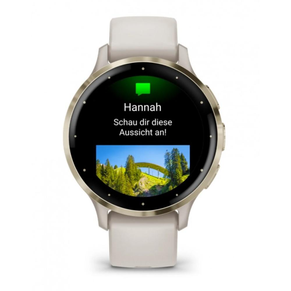 Garmin - Venu 3S 3,05 cm (1.2") AMOLED 41 mm Digital 390 x 390 Pixeles Pantalla táctil Oro, Marfil Wifi GPS (satélite)