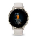 Garmin - Venu 3S 3,05 cm (1.2") AMOLED 41 mm Digital 390 x 390 Pixeles Pantalla táctil Oro, Marfil Wifi GPS (satélite)